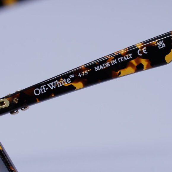 Off-White OERI13W STRATFORD 6055 Sunglasses Havana Square Frame, Green Lenses - Picture 6 of 9